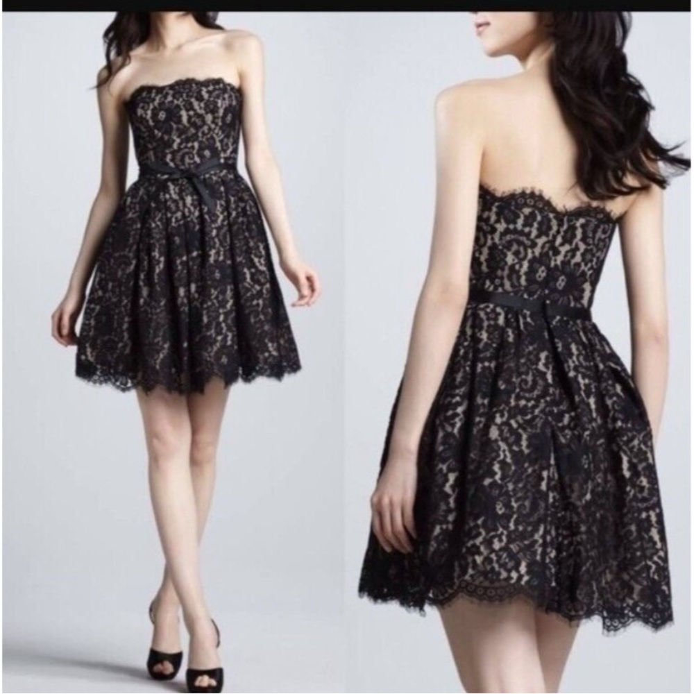Robert Rodriguez for Target Neiman Marcus Strapless Black Lace Dress